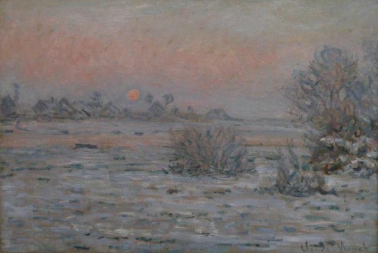 Claude Monet Soleil d'hiver a Lavacourt China oil painting art
